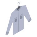 Grey shirt hanger icon, isometric style