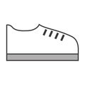 Grey shoe cartoon