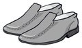 Grey shoes ,illustration,vector