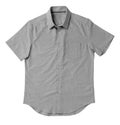Grey short sleeve shirt isolated on white with clipping path Royalty Free Stock Photo