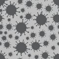 Grey on Silver Virus Pattern Seamless Repeat Background Royalty Free Stock Photo