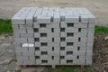 Grey small building blocks or plates