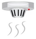 Grey smoke alarm, icon