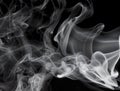 Grey smoke on black background Royalty Free Stock Photo