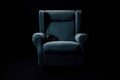 Grey, soft armchair