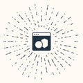 Grey Software, web developer programming code icon isolated on beige background. Javascript computer script random parts Royalty Free Stock Photo