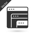 Grey Software, web developer programming code icon isolated on white background. Javascript computer script random parts Royalty Free Stock Photo
