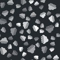 Grey Software, web development, programming concept icon isolated seamless pattern on black background. Programming Royalty Free Stock Photo