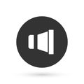 Grey Speaker volume, audio voice sound symbol, media music icon isolated on white background. Vector Royalty Free Stock Photo