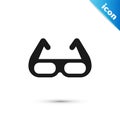 Grey Sport cycling sunglasses icon isolated on white background. Sport glasses icon. Vector Royalty Free Stock Photo