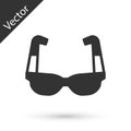 Grey Sport cycling sunglasses icon isolated on white background. Sport glasses icon. Vector Royalty Free Stock Photo