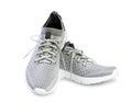 Grey sport male pair shoes isolated.