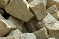 A Pile of grey square stones. Royalty Free Stock Photo