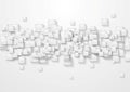 Grey squares abstract tech background Royalty Free Stock Photo