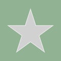 Grey star vector eps10. rating star on green background.