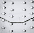 Grey steel rivets Royalty Free Stock Photo