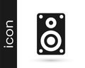 Grey Stereo speaker icon isolated on white background. Sound system speakers. Music icon. Musical column speaker bass Royalty Free Stock Photo
