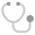 Grey stethoscope, icon