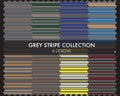 Grey Stripe Seamless Pattern Collection