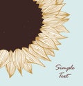 Grey sunflower text banner