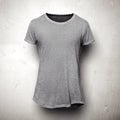 Grey t-shirt isolated on the grey background Royalty Free Stock Photo