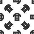 Grey T-shirt protest icon isolated seamless pattern on white background. Vector