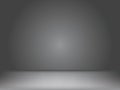 Grey table with Grey gradient wall for background, color display product. Royalty Free Stock Photo