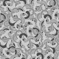 Grey tangled stripes seamless pattern