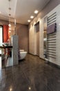 Grey tiled bathroom