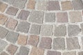 Grey tiles give a harmonic pattern at the ground Royalty Free Stock Photo