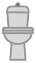 Grey toilet, icon