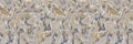 Grey tonal marbled seamless border texture. Irregular pale ink blotch paint effect banner background. Marble gray white