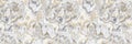 Grey tonal marbled seamless border texture. Irregular pale ink blotch paint effect banner background. Marble gray white