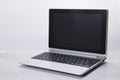Grey toned image of an blank laptop screen Royalty Free Stock Photo