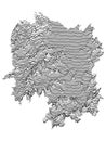 Relief Map of Hunan Province