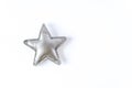 Grey toy star on white background. Decor element Royalty Free Stock Photo