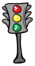 Grey traffic light. illustration, vector Royalty Free Stock Photo