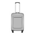 Grey travel bag icon, realistic style Royalty Free Stock Photo
