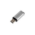 Grey usb flash drive on a white background. Royalty Free Stock Photo