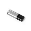 Grey usb flash drive on a white background. Royalty Free Stock Photo