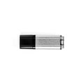 Grey usb flash drive on a white background. Royalty Free Stock Photo