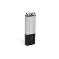 Grey usb flash drive on a white background. Royalty Free Stock Photo