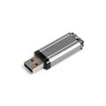 Grey usb flash drive on a white background. Royalty Free Stock Photo