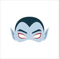 The Grey Vampire Mask. Isolated Vector Illustration