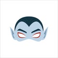 The Grey Vampire Mask. Isolated Vector Illustration Royalty Free Stock Photo