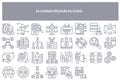 Grey vector human resources icons Royalty Free Stock Photo