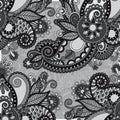Grey vintage floral ornamental template on flower Royalty Free Stock Photo