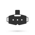 Grey Virtual reality glasses icon isolated on white background. Stereoscopic 3d vr mask. Optical head mounted display Royalty Free Stock Photo