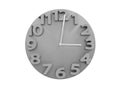 Grey wall clocks isolated on white backgrou Royalty Free Stock Photo