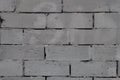 Grey wall made of concrete masonry units Royalty Free Stock Photo